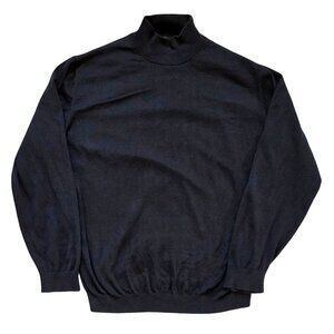 Paul Fredrick Men’s Black Lightweight Turtleneck Sweater 3XL 100% Supima Cotton